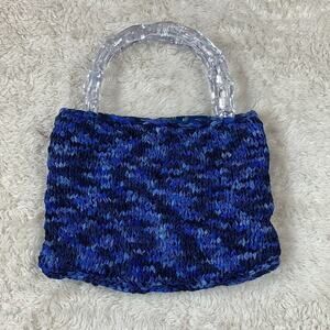Y2K S and S Designs of Las Vegas blue handbag with clear handles